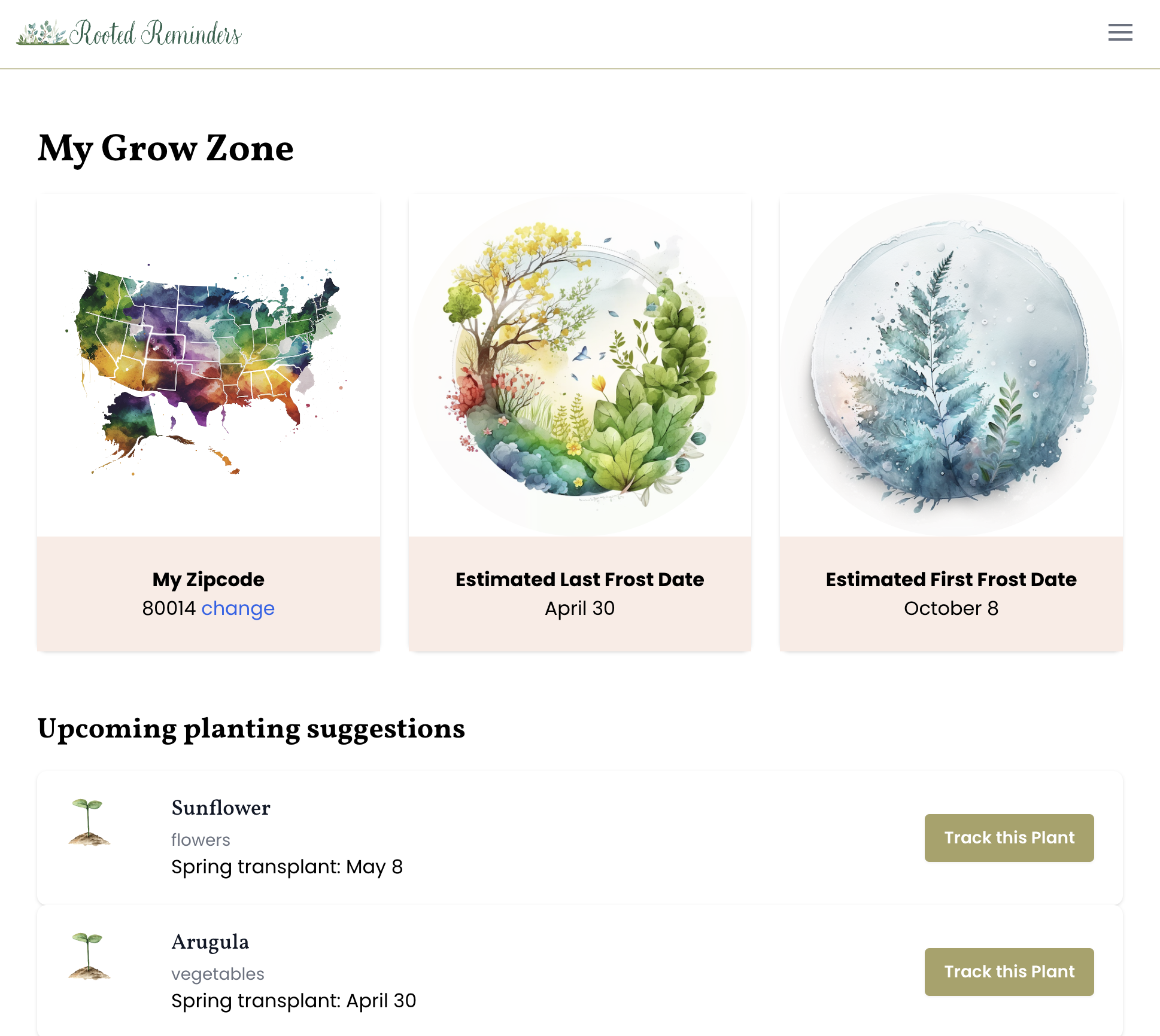 My Grow Zone product screenshot